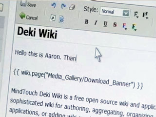 Demo of Mindtouch, “best open source wiki”